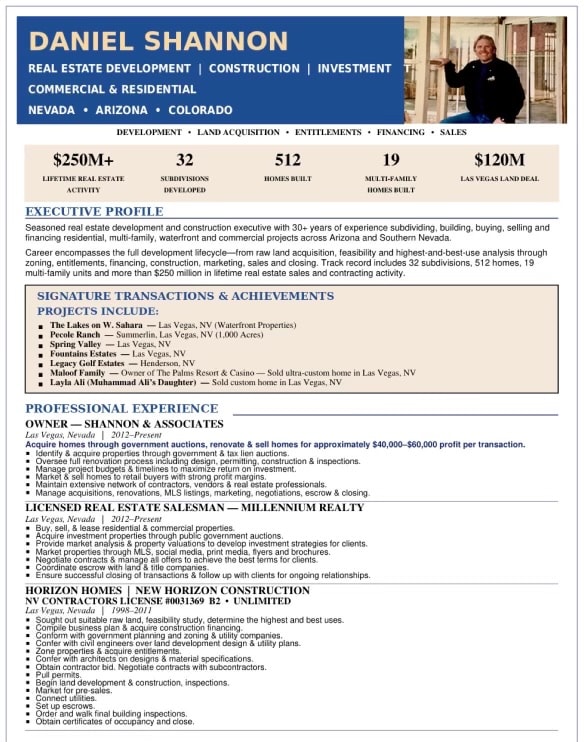 Daniel Shannon — professional resume and biography
