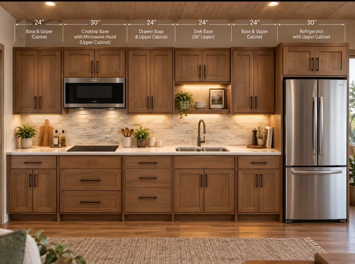 Walnut Shaker kitchen finish